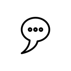 flat bubble chat line icon symbol sign, vector, logo template