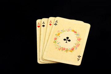 The combination of playing cards poker casino. 