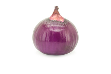 Red onion isolated on white background with clipping path..