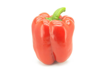Red bell pepper or Sweet pepper or Capcicum isolated on white background with clipping path
