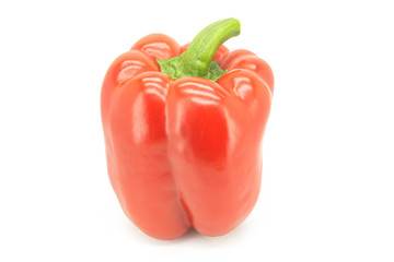 Red bell pepper or Sweet pepper or Capcicum isolated on white background with clipping path