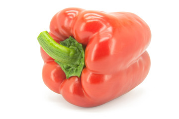 Red bell pepper or Sweet pepper or Capcicum isolated on white background with clipping path