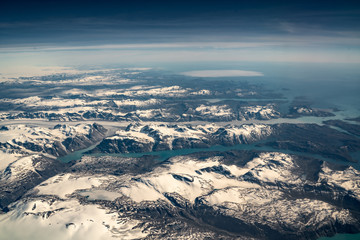 Fototapeta premium Greenland frozen mountains and glacier