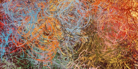 Crazy sketch random pattern. Creative chaos and variety. Modern art drawing painting. 2d illustration. Digital texture wallpaper. Artistic sketch draw backdrop material. 