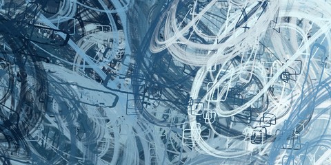 Crazy sketch random pattern. Creative chaos and variety. Modern art drawing painting. 2d illustration. Digital texture wallpaper. Artistic sketch draw backdrop material. 