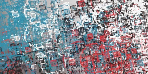 Fototapeta premium Canvas painting. Colorful background texture. 2d illustration. Texture backdrop.