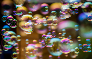 Rainbow bubbles in detail