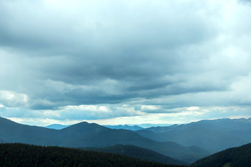 Fototapeta premium Mountain, beautiful landscape. Ukraine, the Carpathian Mountains. Concept of travel, tourism, holidays, vacation
