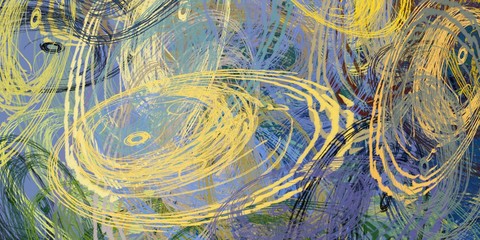 Handmade surreal abstract pattern. Modern artistic canvas. 2d illustration. Texture backdrop painting.