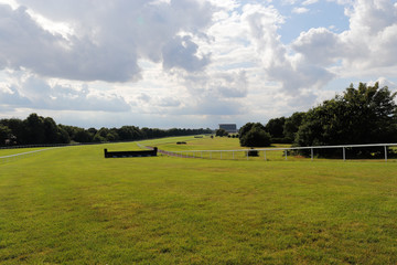 Doncaster,South Yorkshire/UK-June 12 2019:Doncaster Racecourse home of the St Leger  on a summers...