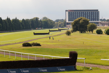 Doncaster,South Yorkshire/UK-June 12 2019:Doncaster Racecourse home of the St Leger  on a summers...