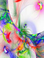 rainbow abstract fractal background 3d rendering illustration