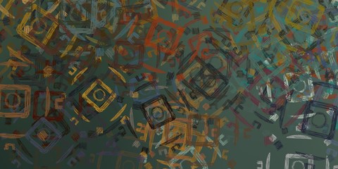 Handmade surreal abstract pattern. Modern artistic canvas. 2d illustration. Texture backdrop painting.