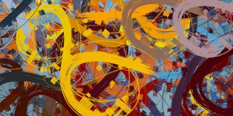 Poster oil painting element. 2d illustration. Texture backdrop.