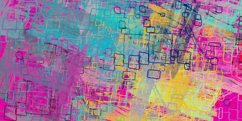 Poster oil painting element. 2d illustration. Texture backdrop.