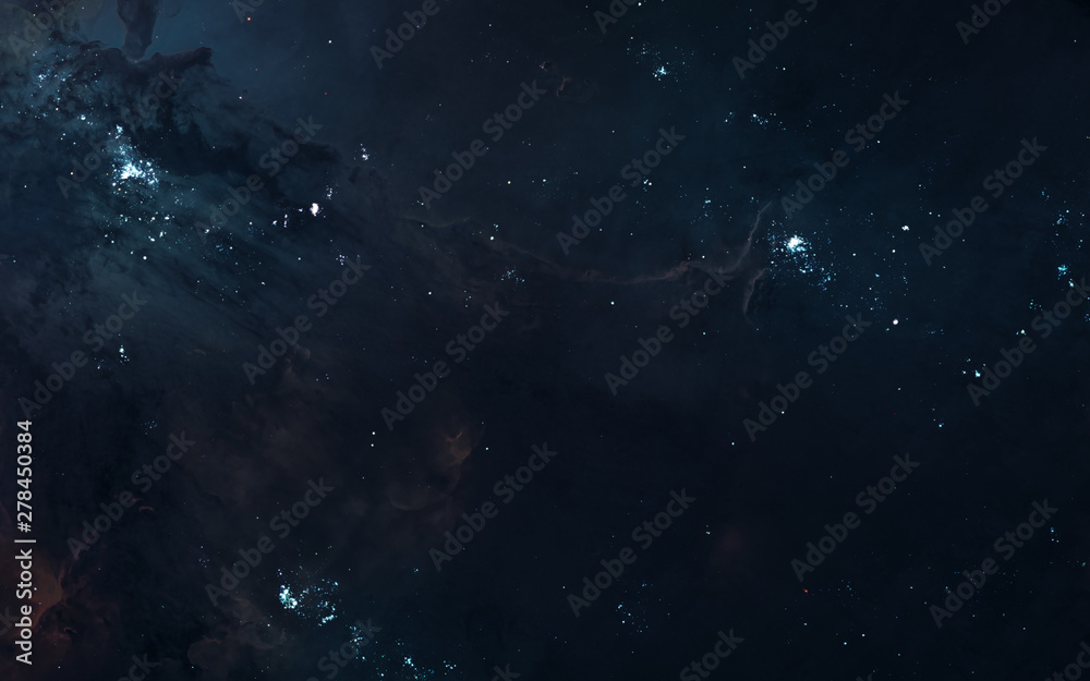 Wall mural star clusters, deep space nebulae. beautiful space landscape. science fiction. elements of this imag