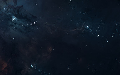 Amas d& 39 étoiles, nébuleuses de l& 39 espace lointain. Beau paysage spatial. Science fiction. Éléments de cette image fournis par la NASA