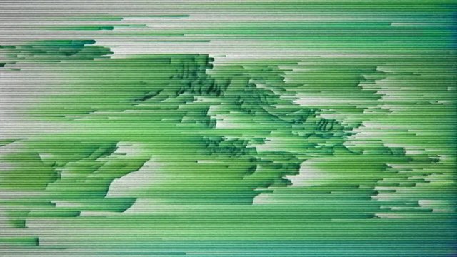 4K Highly Stylized Data Mosh Distortion, Pixel Sorting and Static Noise. Seamless Looping.