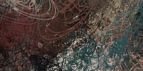 Crazy sketch random pattern. Creative chaos and variety. Modern art drawing painting. 2d illustration. Digital texture wallpaper. Artistic sketch draw backdrop material. 