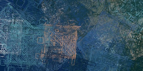 Handmade surreal abstract pattern. Modern artistic canvas. 2d illustration. Texture backdrop painting.