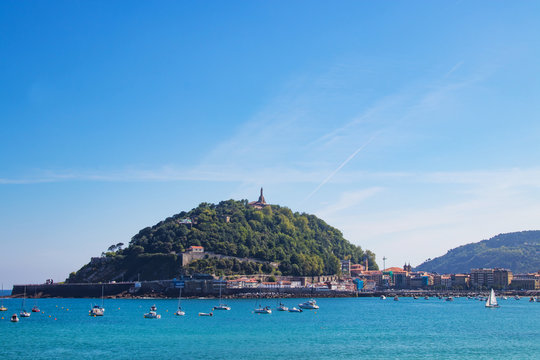 island of saint clear in San Sebastian, Guipuzcoa, Spain