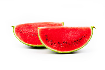 ripe watermelon on white background