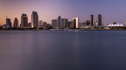 Obraz na płótnie Canvas San Diego, California, USA downtown skyline from Coronado Island