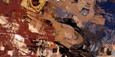 Art wallpaper. Digital canvas. 2d illustration. Texture backdrop painting.