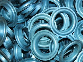 Cringle, awning ring on trailer,  for mounting awnings trucks texture background