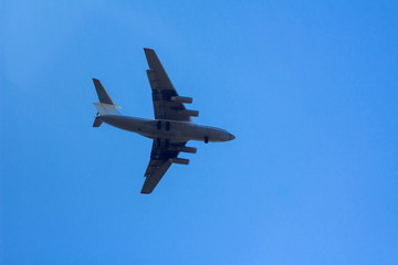 big plane flying in the sky