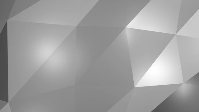 Gray waving triangle pattern surface. Abstract 3D background. Seamlessly poly looping
