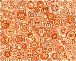 Abstract Generative Art color distributed  circles dots background illustration