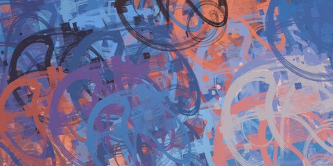 Handmade surreal abstract pattern. Modern artistic canvas. 2d illustration.