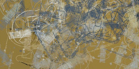 Handmade surreal abstract pattern. Modern artistic canvas. 2d illustration.