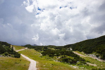 summer view of Vogel ski resort area in Slovenia