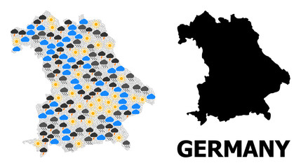 Obraz premium Weather Collage Map of Germany