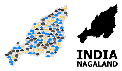 Weather Collage Map of Nagaland State