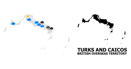 Weather Collage Map of Turks and Caicos Islands