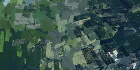 Poster oil painting element. 2d illustration.