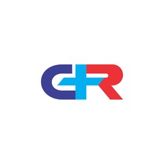 letter GR or CR with plus logo design