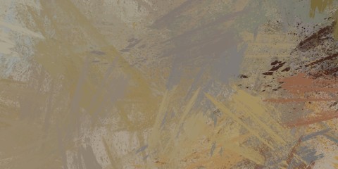 Poster oil painting element. 2d illustration.