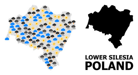 Climate Collage Map of Lower Silesia Province