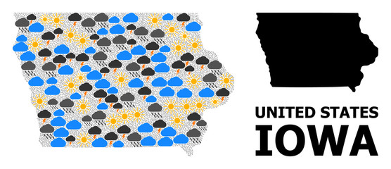 Weather Mosaic Map of Iowa State