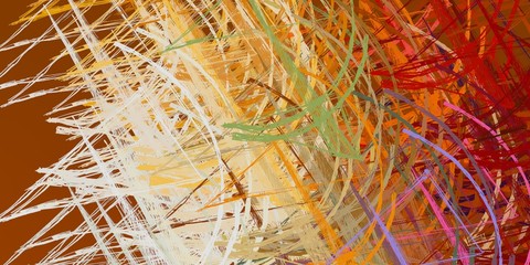 Vintage old fashion painting. 2d illustration.