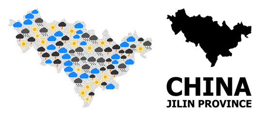Weather Mosaic Map of Jilin Province