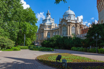 Fototapeta premium Vajdahunyad Castle - Castle in Varoshliget Park (Budapest, Hungary)