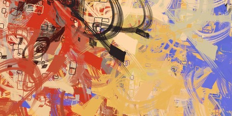 Brush painting. Artistic backdrop. Oil art. 2d illustration.