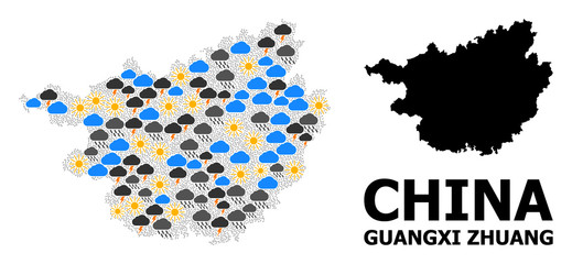Weather Mosaic Map of Guangxi Zhuang Region