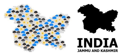 Climate Collage Map of Jammu and Kashmir State