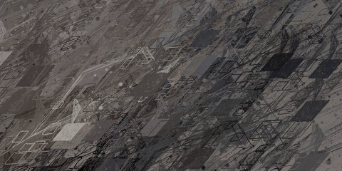 Modern art. Artistic brush. Oil painting. 2d illustration.